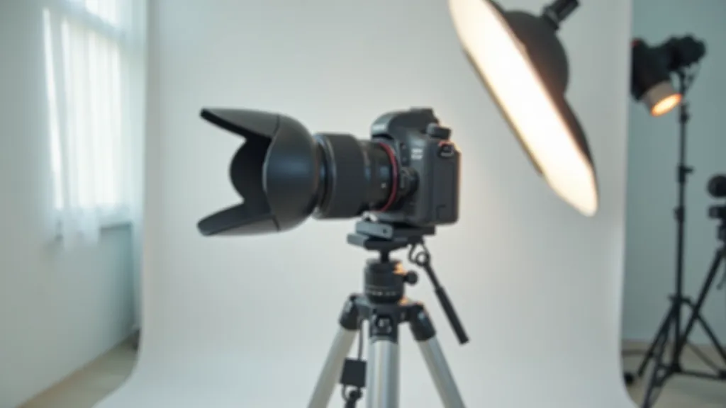 DSLR kamera uz trepkājas spilgtā gaismā